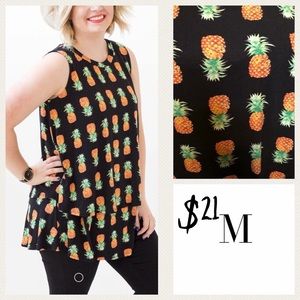 Pineapple tiered tunic. Sleeveless